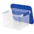 Fellowes Bankers Box Heavy Duty Letter/Legal Plastic File Box, Blue, FEL0086201