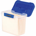 Fellowes Bankers Box Heavy-Duty Portable File Box, Blue, FEL0086301