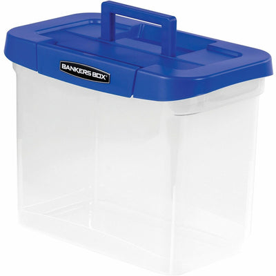 Fellowes Bankers Box Heavy-Duty Portable File Box, Blue, 4EA/CT 12CT/PL — view 1