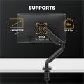 Fellowes Platinum Mounting Arm for Monitor - Black, FEL8043301