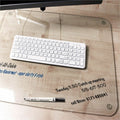 Floortex Desktex Glaciermat Glass Desk Pad - 19" x 24", Clear, FLRFCDE1924G