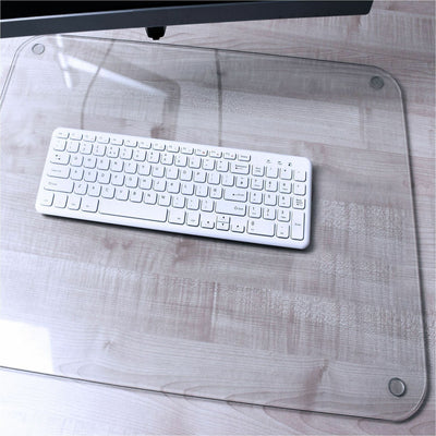 Floortex Desktex Glaciermat Glass Desk Pad - 20" x 36", Clear, /CT — view 1