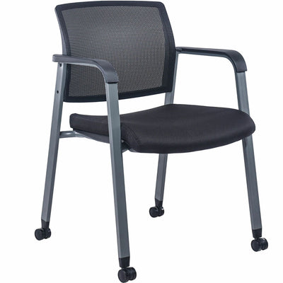 Lorell Mesh Back Guest Chair with Casters, LLR30953