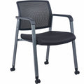 Lorell Mesh Back Guest Chair with Casters, LLR30953