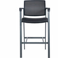 Lorell Mesh Back Guest Stool with Arms, LLR30954