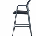 Lorell Mesh Back Guest Stool with Arms, LLR30954