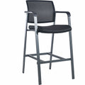 Lorell Mesh Back Guest Stool with Arms, LLR30954