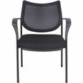 Lorell Mesh Back Guest Chair with Arms, Black, LLR60511