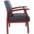Lorell Thickly Padded Guest Chair, Black, LLR68556