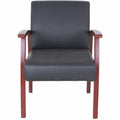 Lorell Thickly Padded Guest Chair, Black, LLR68556