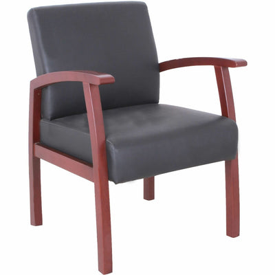 Lorell Thickly Padded Guest Chair, Black, LLR68556