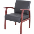Lorell Thickly Padded Guest Chair, Black, LLR68556
