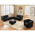 Lorell Fuze Modular Series Lounge Connector Unit, Black, LLR86921