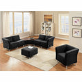 Lorell Fuze Modular Series Lounge Connector Unit, Black, LLR86921