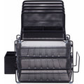 Lorell Divided 4-tier Desktop Organizer, Black, LLR95251