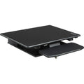 Lorell Electric Desk Riser with Keyboard Tray, Black, LLR99552