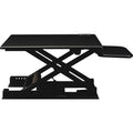 Lorell Electric Desk Riser with Keyboard Tray, Black, LLR99552