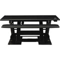 Lorell Electric Desk Riser with Keyboard Tray, Black, LLR99552