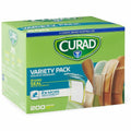 Medline Curad Variety Pack 4-sided Seal Bandages, Assorted, 200 / Box, MIICUR0800RB