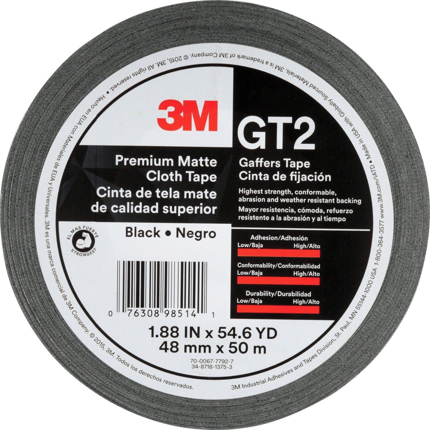 3M Gaffers Cloth Tape, 1 Roll