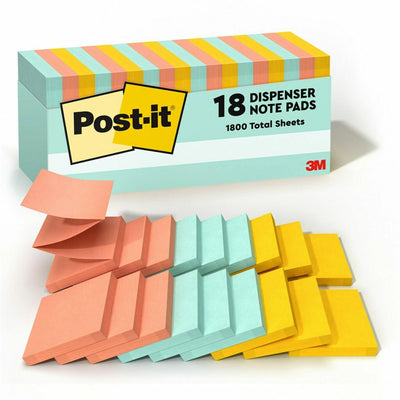 3M Post-it Dispenser Notes - Beachside Caf&eacute; Color Collection, Papaya Fizz, 1 Pack — view 1