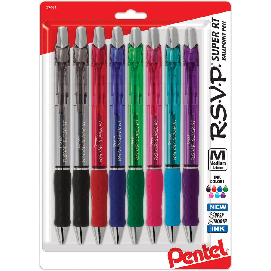 Pentel R.S.V.P. Super RT Retractable Ballpoint Pen, 8 / Pack — view 1