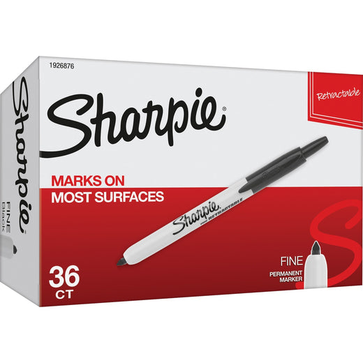 Sharpie Fine Point Retractable Markers, 1 Box