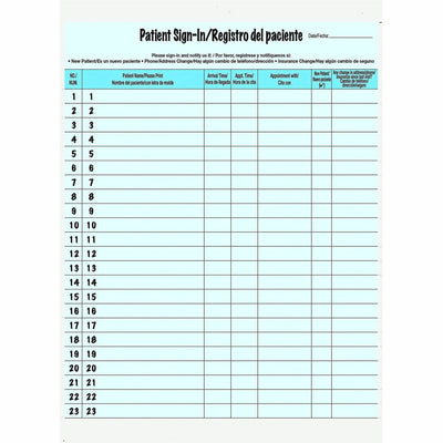 TABBIES Patient Sign-in Label Forms, 8.50" Width x 11" Length, 1 Pack — view 1