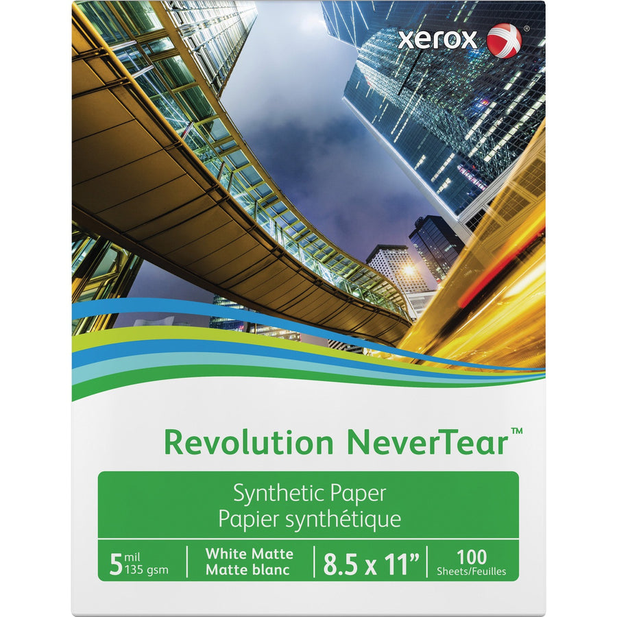 Xerox Revolution NeverTear Synthetic Paper - White, 8 1/2" x 11", 5 / Carton — view 1