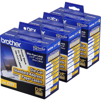 Brother Standard Address Paper Labels, White, 3 / Box — view 1