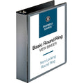 Business Source Round-ring View Binder, Black, 8 1/2" Width x 11" Length, 4 / Bundle, BSN09956BD