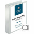 Business Source Round-ring View Binder, White, 8 1/2" Width x 11" Length, 4 / Bundle, BSN09957BD
