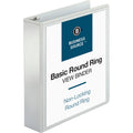 Business Source Round-ring View Binder, White, 8 1/2" Width x 11" Length, 4 / Bundle, BSN09957BD