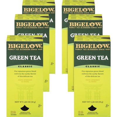 Bigelow Tea Classic Green Tea Bag, 6 / Carton, BTC00388CT