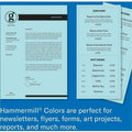International Paper Company Hammermill Colors Recycled Copy Paper - Blue, 8 1/2" x 11", 10 / Carton, HAM103309CT