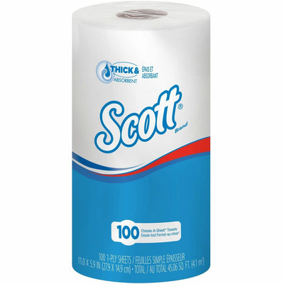 Kimberly-Clark Scott Kitchen Roll Towels, White, 24 / Carton, KCC47031