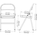 Lorell Padded Folding Chairs, 1 Carton, LLR62533