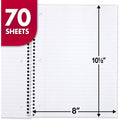 ACCO Mead Wide Ruled 1-Subject Notebooks, 8" x 10 1/2", 6 / Bundle, MEA05510BD