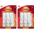 3M Command Medium Utility Hooks with Adhesive Strips, White, 2 / Bag, MMM170016ESBG