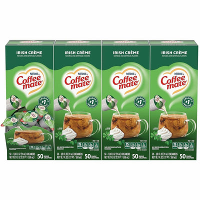 Nestle Professional Coffee mate Irish Creme Nondairy Liquid Creamer Singles, 4 / Carton, NES35112CT