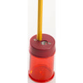 Officemate Double Barrel Pencil/Crayon Sharpener, Translucent Red, 8 / Box, OIC30240BX