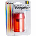 Officemate Double Barrel Pencil/Crayon Sharpener, Translucent Red, 8 / Box, OIC30240BX
