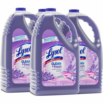 Reckitt Benckiser plc Lysol Clean/Fresh Lavender Cleaner, Purple, 4 / Carton, RAC88786CT