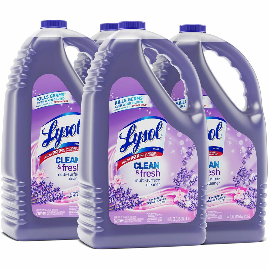 Lysol Clean/Fresh Lavender Cleaner, Purple, Disinfectant, 4 / Carton, RAC88786CT