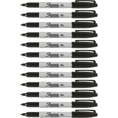 Newell Sharpie Fine Point Permanent Ink Markers, 1 Dozen, SAN30051DZ