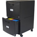 ERA Storex 2-Drawer Locking Mobile Filing Cabinet, Black, STX61312U01C