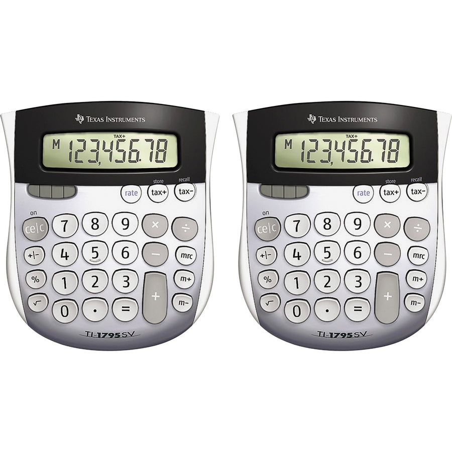 Texas Instruments TI-1795SV SuperView Calculators, 4.3" x 1", Gray, 2 / Bundle, TEXTI1795SVBD
