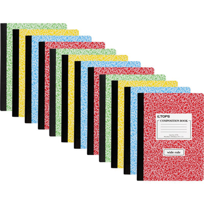 TOPS Wide Ruled Composition Books, 7 1/2" x 9 3/4", 12 / Carton, TOP63794CT