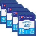 Verbatim America Verbatim Premium 16 GB Class 10/UHS-I (U1) SDHC - 4 / Box, VER96808BX
