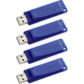 Verbatim America 8GB USB Flash Drives, Blue, 4 / Carton, VER97088CT